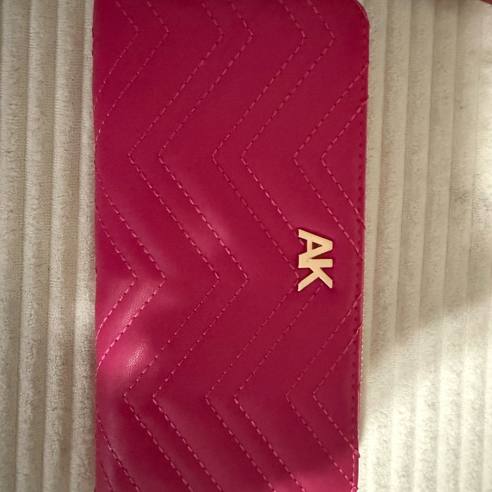Pink Wallet with Chevron Pattern